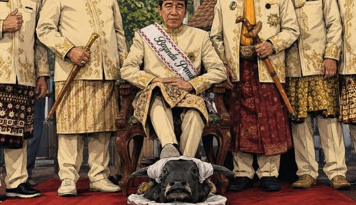 13873-ilustrasi-jokowi-saat-menjalani-ritual-miso-kibau-atau-menginjak-kepala-kerbau-di-lampung