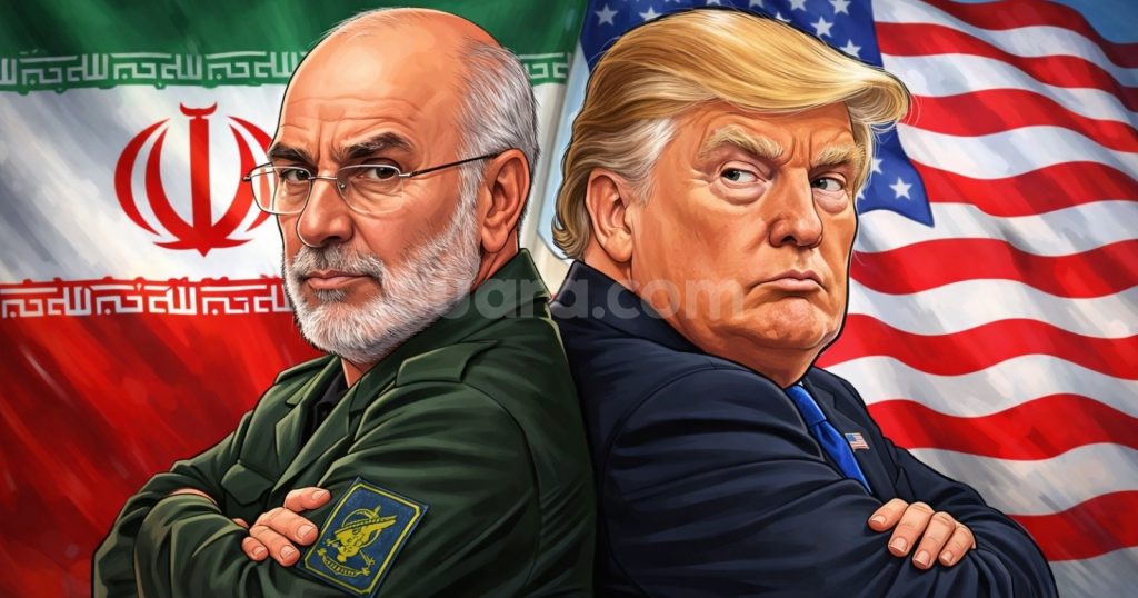 11692-ketua-parlemen-iran-mohammad-bagher-ghalibaf-dan-presiden-amerika-serikat-donald-trump