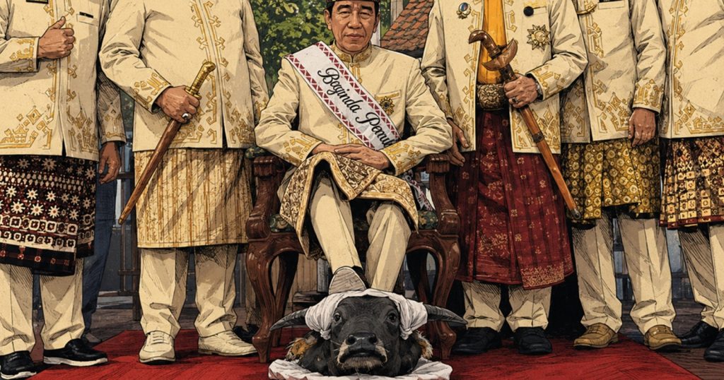 13873-ilustrasi-jokowi-saat-menjalani-ritual-miso-kibau-atau-menginjak-kepala-kerbau-di-lampung