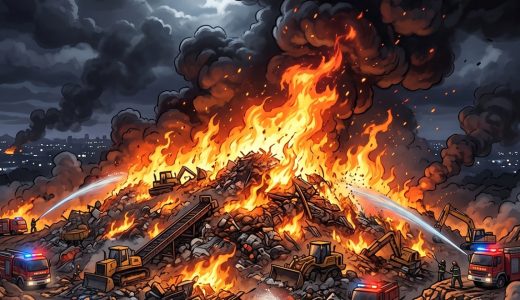 54654-ilustrasi-kebakaran-tpa-jatiwaringin