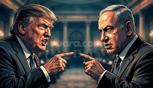 56309-ilustrasi-donald-trump-benjamin-netanyahu